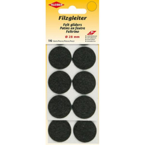 Filzgleiter, Durchmesser: 35 mm, schwarz KLEIBER 52001 (4009691520015)