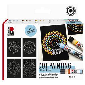 Punktfarbe Dot Pen Set 'Mandala', 4 x 25 ml Marabu 1801000000084 (4007751959584)