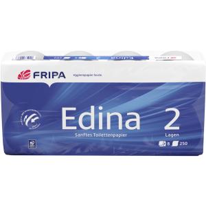 Fripa Toilettenpapier Edina, 3-lagig, hochweiß fripa 1010810 (4000883091351)