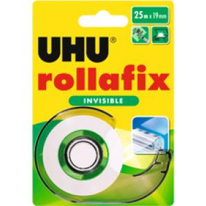 Klebefilm rollafix invisible, inkl. Handabroller UHU 36970 (4026700369700)