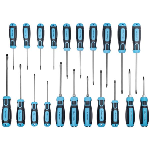 Schraubendreher-Satz, 21-teilig, schwarz/ blau QUANTOOL Q25021 (4003315856245)