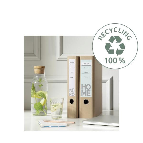 Recycling Ordnerrücken-Etiketten schmal kurz 38x192 mm weiß 210 Etiketten AVERY ZWECKFORM LR4760-25 (4004182062050)