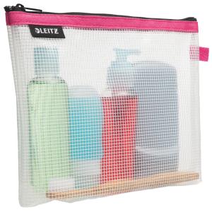 Kosmetiktasche WOW Traveller, transparent/ pink LEITZ 4014-00-23 (4002432122745)