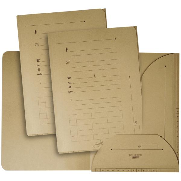 TOUAREG Einstellmappe mit 2 Klappen, DIN A4, braun Oxford 100330112 (3362949901129)