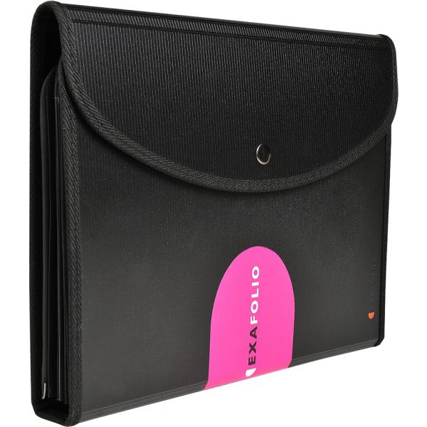 Fächermappe EXAFOLIO, 6 Fächer, schwarz EXACOMPTA 55834E (3130630558347)