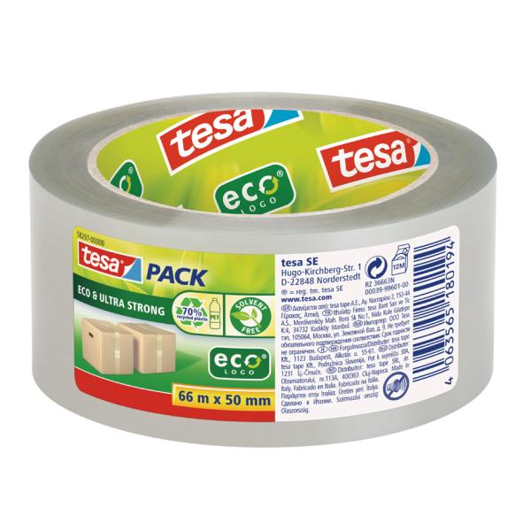 Verpackungsklebeband PET ECO ultra strong 50mmx66m braun TESA 58299-00000-02 (4063565255298)