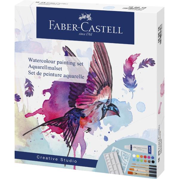 FABER-CASTELL Aquarellmal-Set, 18-teilig Faber-Castell 169618 (4005401696186)