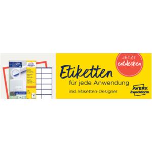 Universal-Etiketten, 48, 3 x 33, 8 mm, weiß AVERY Zweckform 4789 (4004182047897)
