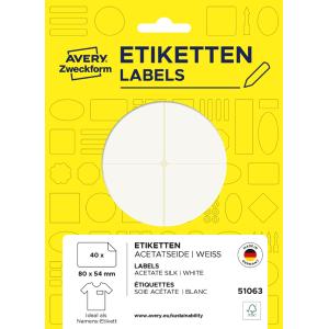 Namens-Etiketten, 76 x 19 mm, ablösbar, weiß AVERY Zweckform 51064 (4004182510643)