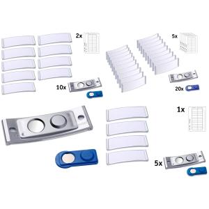 Namensschild, 68 x 22 mm, silber, 20er Set AVERY Zweckform POL20MA66-20DR (4260320190768)