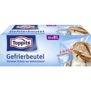 Gefrierbeutel, 10 x 8 Liter, 340 x 500 mm TOPPITS 4008871200471 (4008871200471)