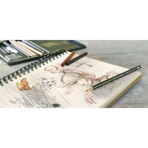 FABER-CASTELL Künstlerkreide PITT, schwarz gebrannt medium Faber-Castell 128300 (4005401283003)