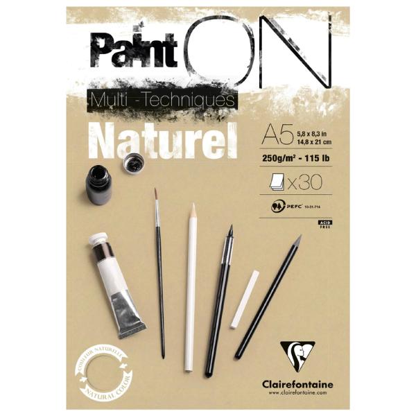 Zeichenpapierblock PAINT'ON Natur, DIN A3 Clairefontaine 96541C (3329680965414)