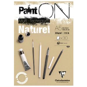 Zeichenpapierblock PAINT'ON Natur, DIN A5 Clairefontaine 96539C (3329680965391)