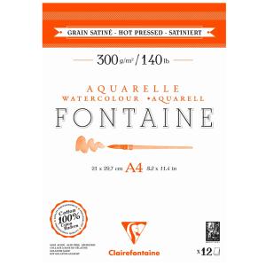 Aquarellblock FONTAINE, satiniert, DIN A4 Clairefontaine 975948C (3329689759489)