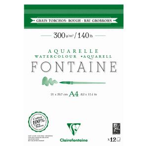 Aquarellblock FONTAINE, rau, DIN A3 Clairefontaine 975952C (3329689759526)