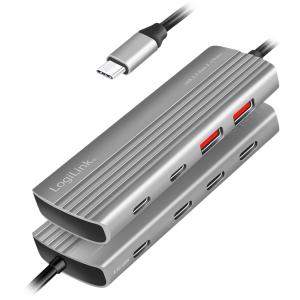 USB 3.2 Ultra-Slim-Hub, 7-Port, 2x USB-A, 5x USB-C LogiLink UA0414 (4052792072242)