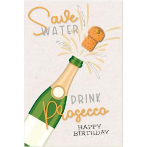 Geburtstagskarte Round 'Sektflasche' SUSY CARD 40057736 (4050498341648)