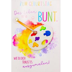 Geburtstagskarte Round 'Malen' SUSY CARD 40057750 (4050498341662)