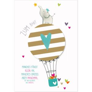 XL-Geburtskarte 'Heißluftballon' SUSY CARD 40057835 (4050498341945)