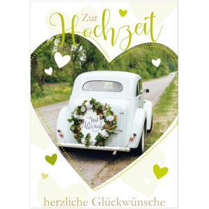 Hochzeitskarte 'Auto-Herz', DIN A5 SUSY CARD 40057897 (4050498342126)