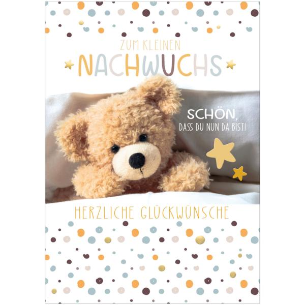 Geburtskarte 'Teddy', DIN A5 SUSY CARD 40057903 (4050498342133)