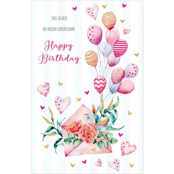 Geburtstagskarte Wish and Bloom 'Briefumschlag' SUSY CARD 40057958 (4050498342386)