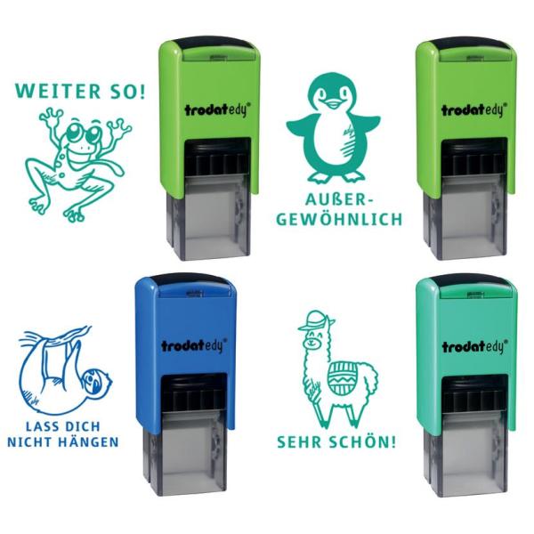 Motivationsstempel Edy 'Frosch', grün trodat 163241 (0190084632416)
