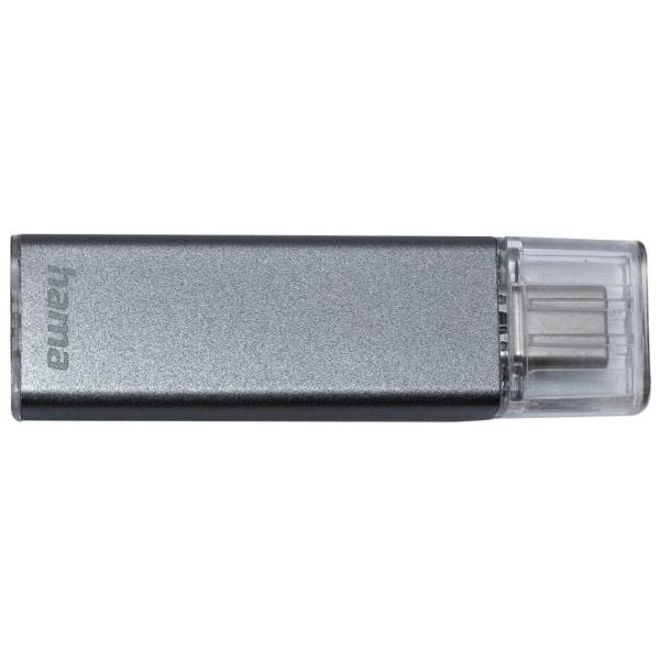 USB 3.1 Speicherstick 'Uni-C Classic', 128 GB, anthrazit hama 00182472 (4047443451040)