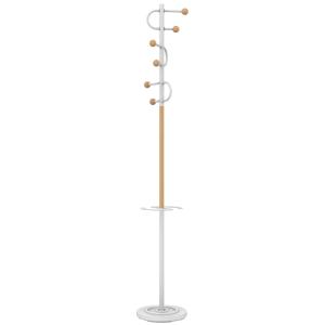 Garderobenständer STUDIO, Höhe: 1.750 mm, weiß/ buche UNiLUX 400191231 (3595560041534)