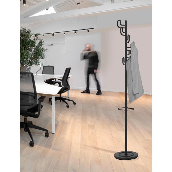 Garderobenständer CALIFORNIA, schwarz / holz UNiLUX 400191234 (3595560041596)