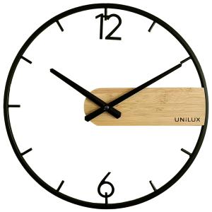 Wanduhr/ Quarzuhr CIRCLE, schwarz/ bambus UNiLUX 400189467 (3595560041145)
