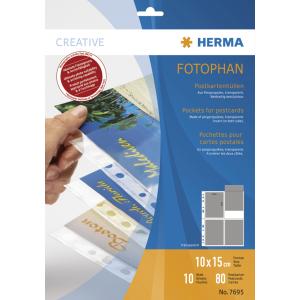 Postkartenhüllen, für 10 x 15 cm Postkarten, aus PP HERMA 7695 (4008705076951)