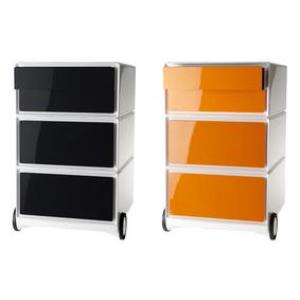 Rollcontainer easyBox, 4 Schübe, weiß / schwarz PAPERFLOW EBGHPH.01 (3660141931266)