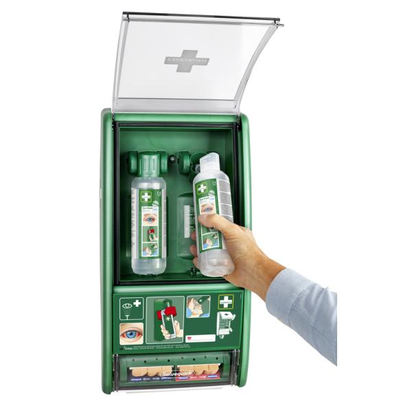 Augenspülstation inkl. 2x 500 ml Flasche und Pflasterspender CEDERROTH 721500 (7310807215006)