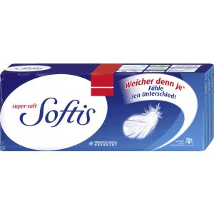 Taschentücher super-soft, 4-lagig, weiß, 15er Pack Softis 8004260450515 (8004260450515)