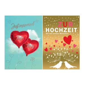 Hochzeitskarte 'Lila und weiße Blumen' CACTUS ES-02162 (4260473635789)