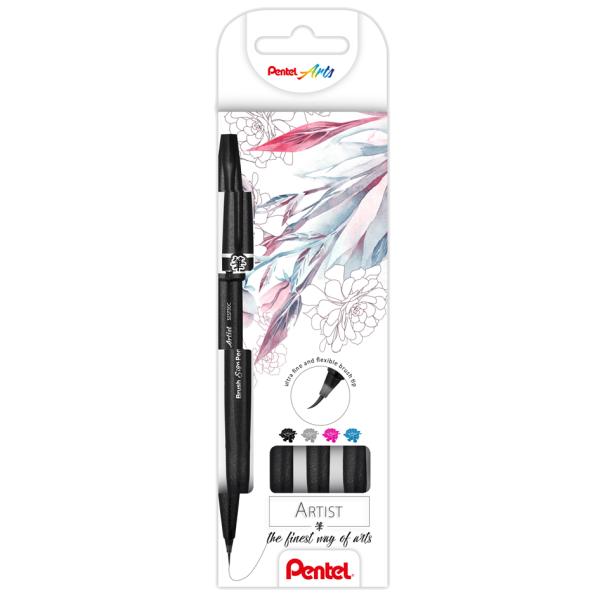 Pinselstift Sign Pen Artist, 4er Set Pentel SESF30C-4 (4016284341957)