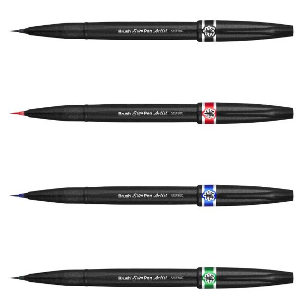Arts Pinselstift Sign Pen Artist, grün Pentel SESF30C-DX (0884851035707)