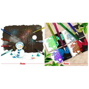 Hybrid Gel-Tintenroller 'Dual Pen', blaugrau/ blau Pentel K110-DMNX (0884851051783)