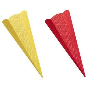 Schultüten-Zuschnitt, 3D-Wellpappe, 6-eckig, grün folia 92053 (4001868145410)