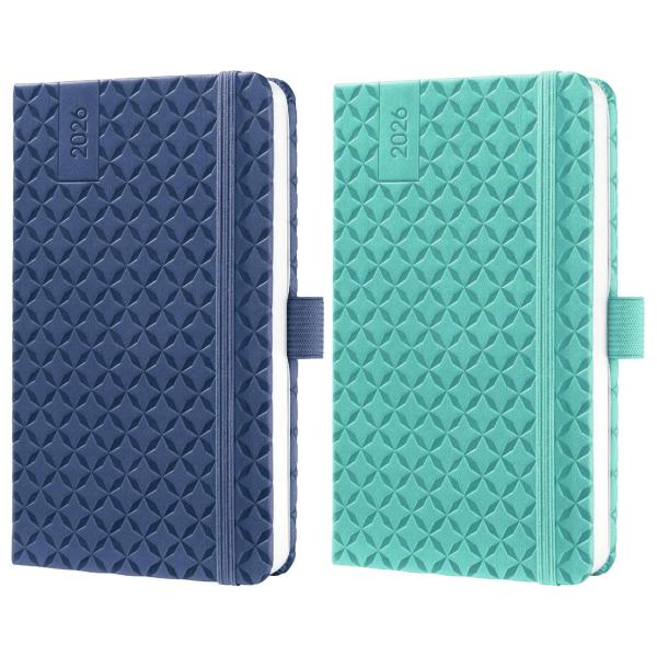 Taschenkalender Jolie Flair 2026, Kunstleder, türkis sigel J6102 (4004360776373)
