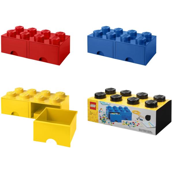Schubladenbox STORAGE BRICK DRAWER 8, 2 Schübe, gelb LEGO 40061732 (5711938029524)