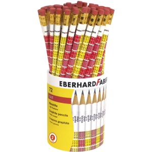 Bleistift 1 x 1, mit Radierer, B, 72er Köcher EBERHARD FABER 511872 (4087205118729)