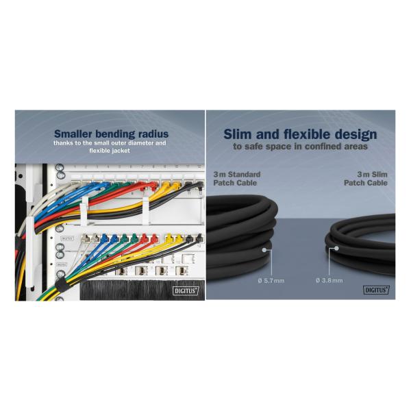 Slim Patchkabel, Kat. 6A, F/ FTP, grau, 1, 0 m DIGITUS DK-1632-A-010S (4016032497820)