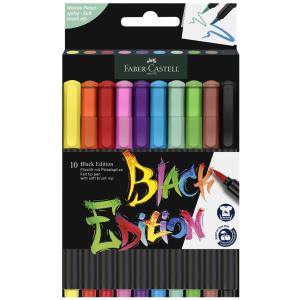 Faserschreiberetui Black Edition Pinselspitze 20er Kartonetui FABER CASTELL 116452 (4005401164524)