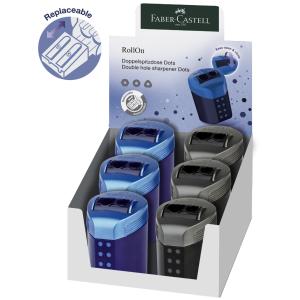 FABER-CASTELL Doppelspitzdose RollOn DOTS, im Display Faber-Castell 183910 (4005401839101)