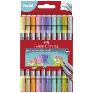 Faserschreiber Duo Pastell 10 Farben sortiert FABER CASTELL 151112 (4005401511120)