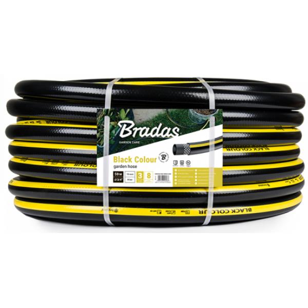 Gartenschlauch BLACK COLOUR, 3/ 4', schwarz/ gelb, 50 m Bradas WBC3/450 (5907544416036)
