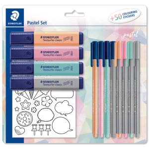 Schreibset pastel, mit 50 Sticker zum Ausmalen STAEDTLER 61 SBK1 PA (4007817063170)